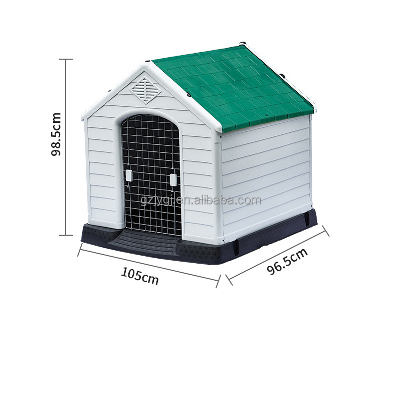 Hot sell Luxury Dog House Series Outdoor Usage Large Size Removable Rainproof Plastic Dog House With Window