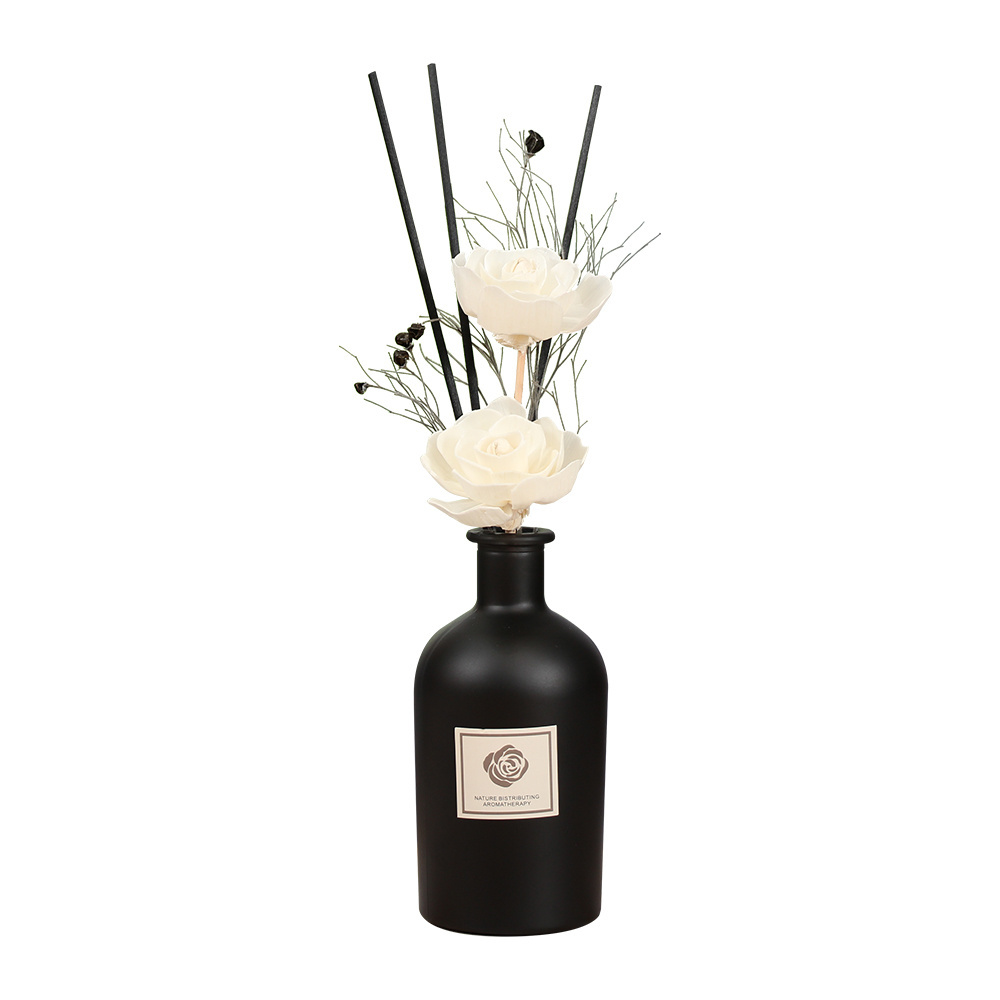 Home Essentials Household Decor Factory hotel Smell Odor Eliminator 50ml Private Label Reed Diffuser With Black Rattan Stick