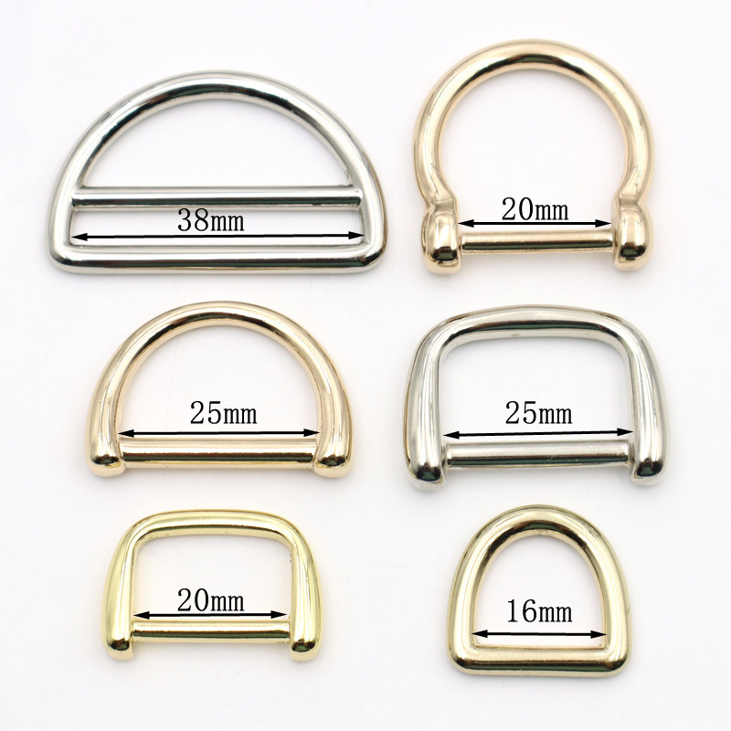 Top sale Gold high-end metal D ring for bag strap handbag fittings