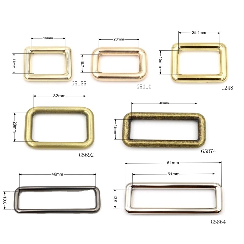 2024 New Design Handbag Metal buckle hardware 25mm Square ring buckle