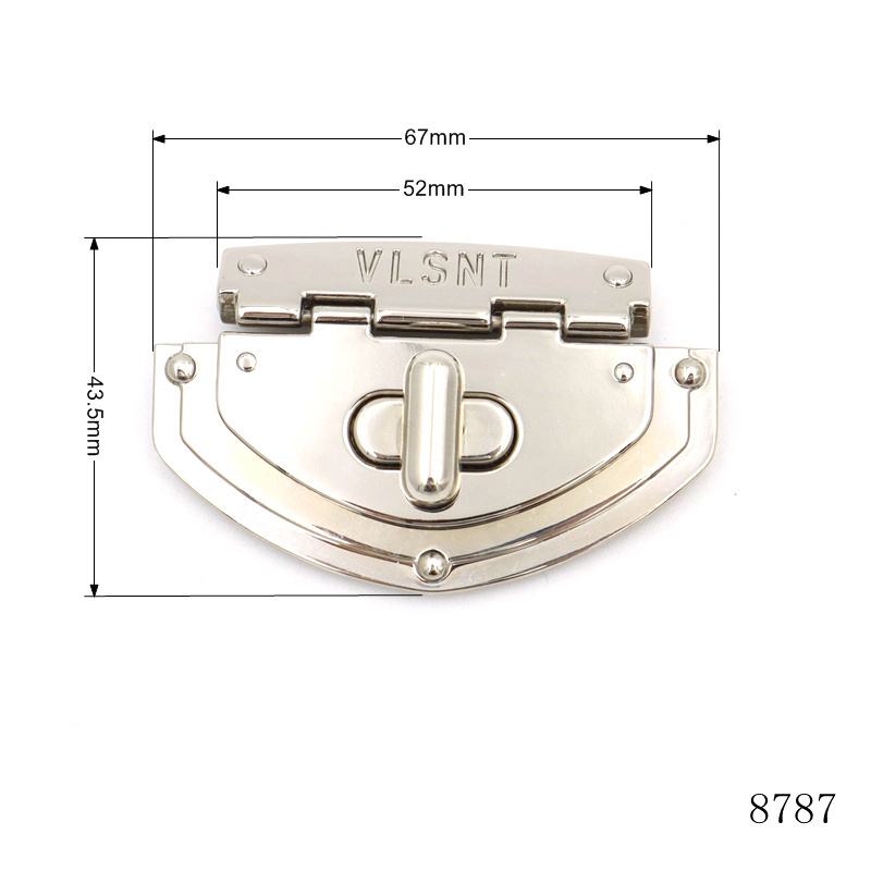 Luxury Handbag Hardware Metal Briefcase Lock Push Bag Lock Combination Lock For Lady Handbag