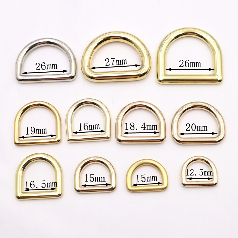 Top sale Gold high-end metal D ring for bag strap handbag fittings