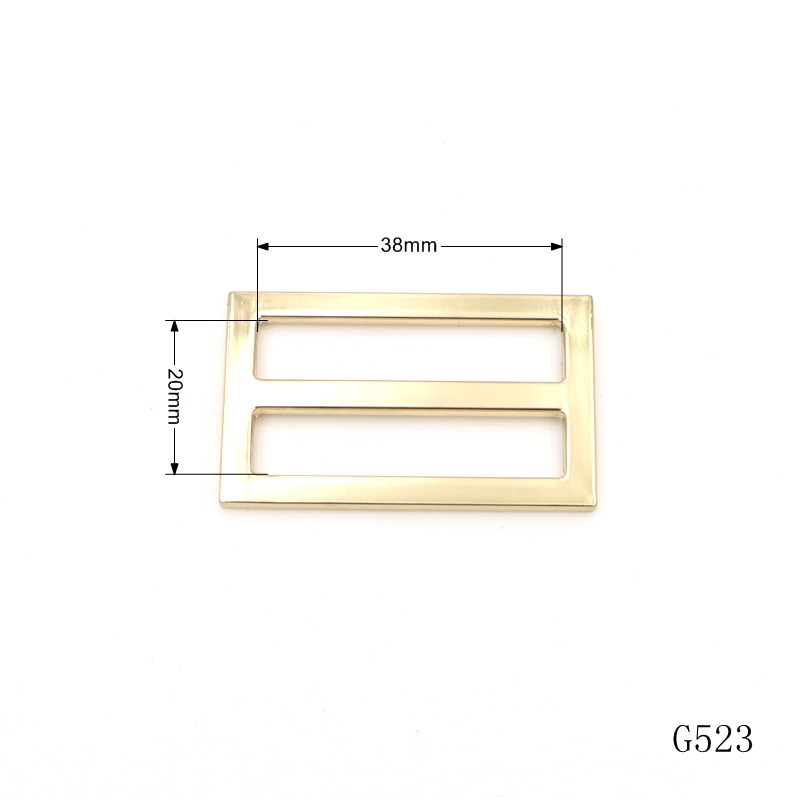 38mm Webbing Buckle Metal Adjustable Buckle Triglide Slide Buckle For Leather Bags