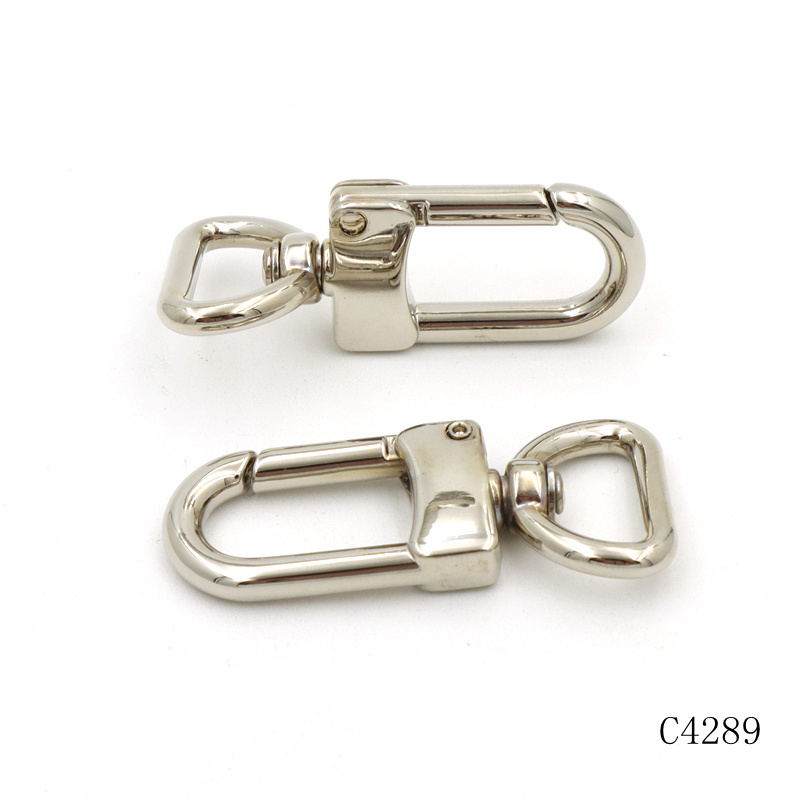 Luxury Keychain Hardware Key Ring Clasp spring snap hook 16mm Swivel lobster clasp  for leather strap