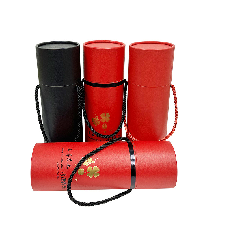 Manufacturer Custom Your Own Logo Kraft Cardboard Cylinder Paper Tube Box Packaging For tea/Herbal packaging