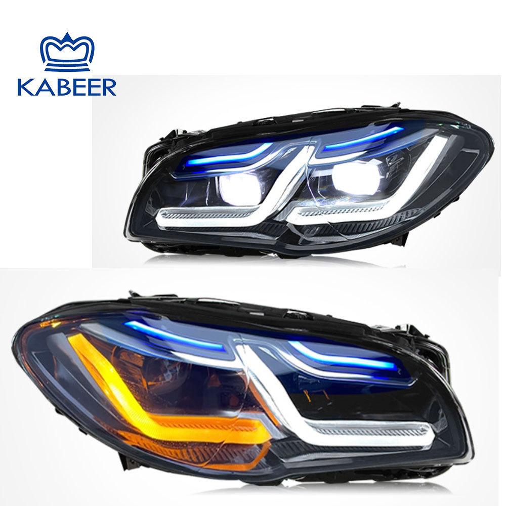 F10 headlight for BMW 5 2010 - 2016 F10 F18 xenon halogen car upgrade G30 M5 Competition Style LED Headlight Blue Laser