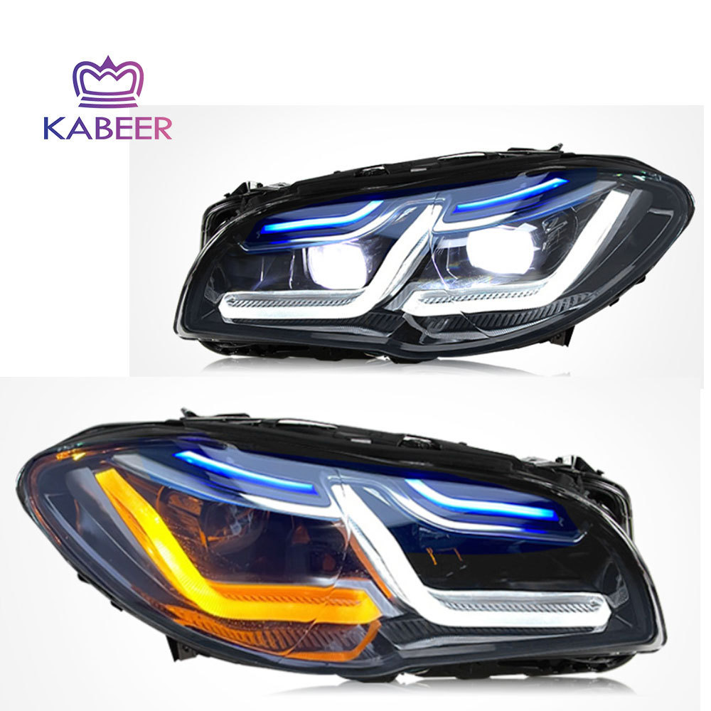 F10 headlight for BMW 5 2010 - 2016 F10 F18 xenon halogen car upgrade G30 M5 Competition Style LED Headlight Blue Laser