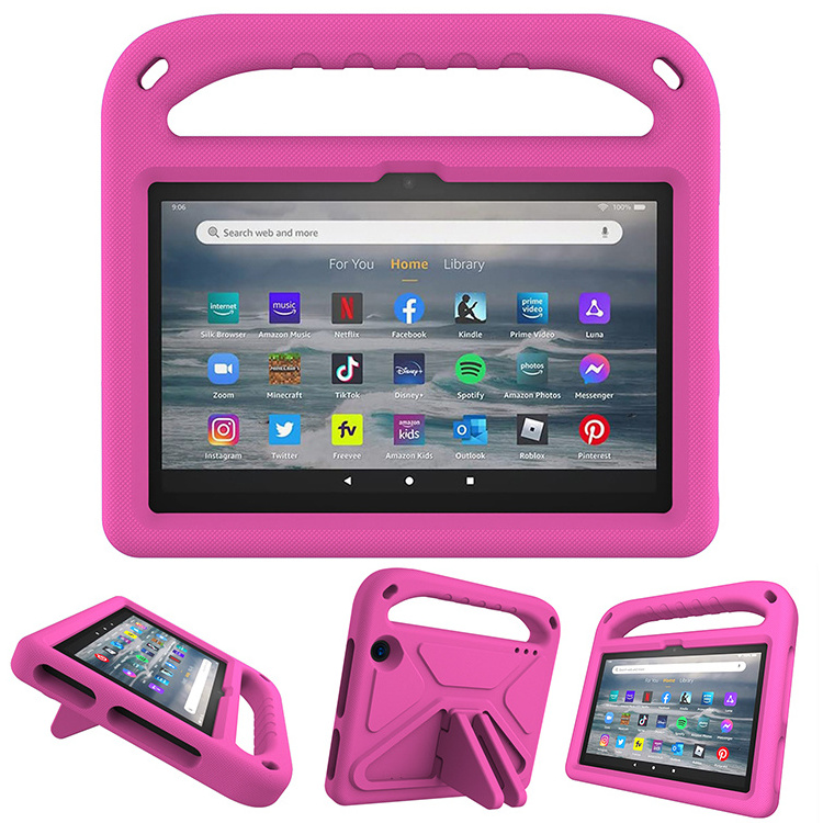 EVA foam kids shockproof cover case for Amazon kindle fire 7.0 inch 2022 with kickstand handle