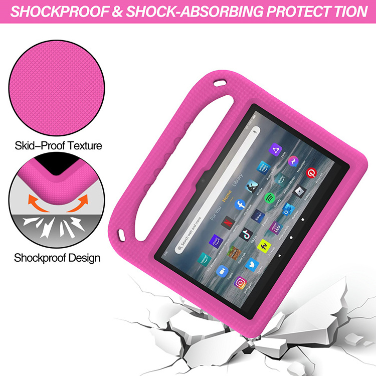 EVA foam kids shockproof cover case for Amazon kindle fire 7.0 inch 2022 with kickstand handle