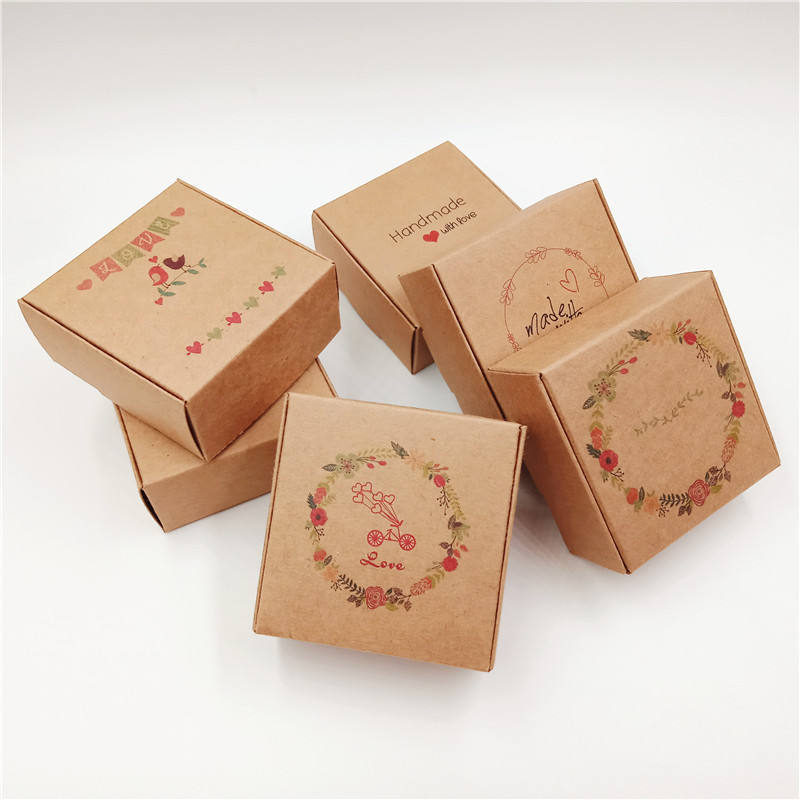 Custom printed paper soap packaging boxes cardboard packaging kraft