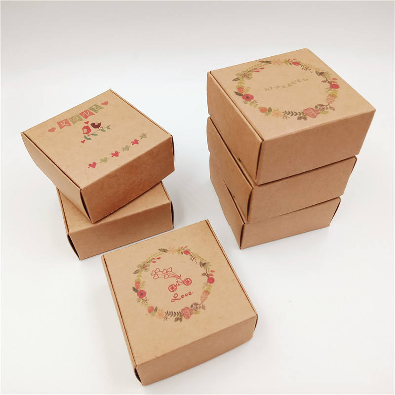 Custom printed paper soap packaging boxes cardboard packaging kraft