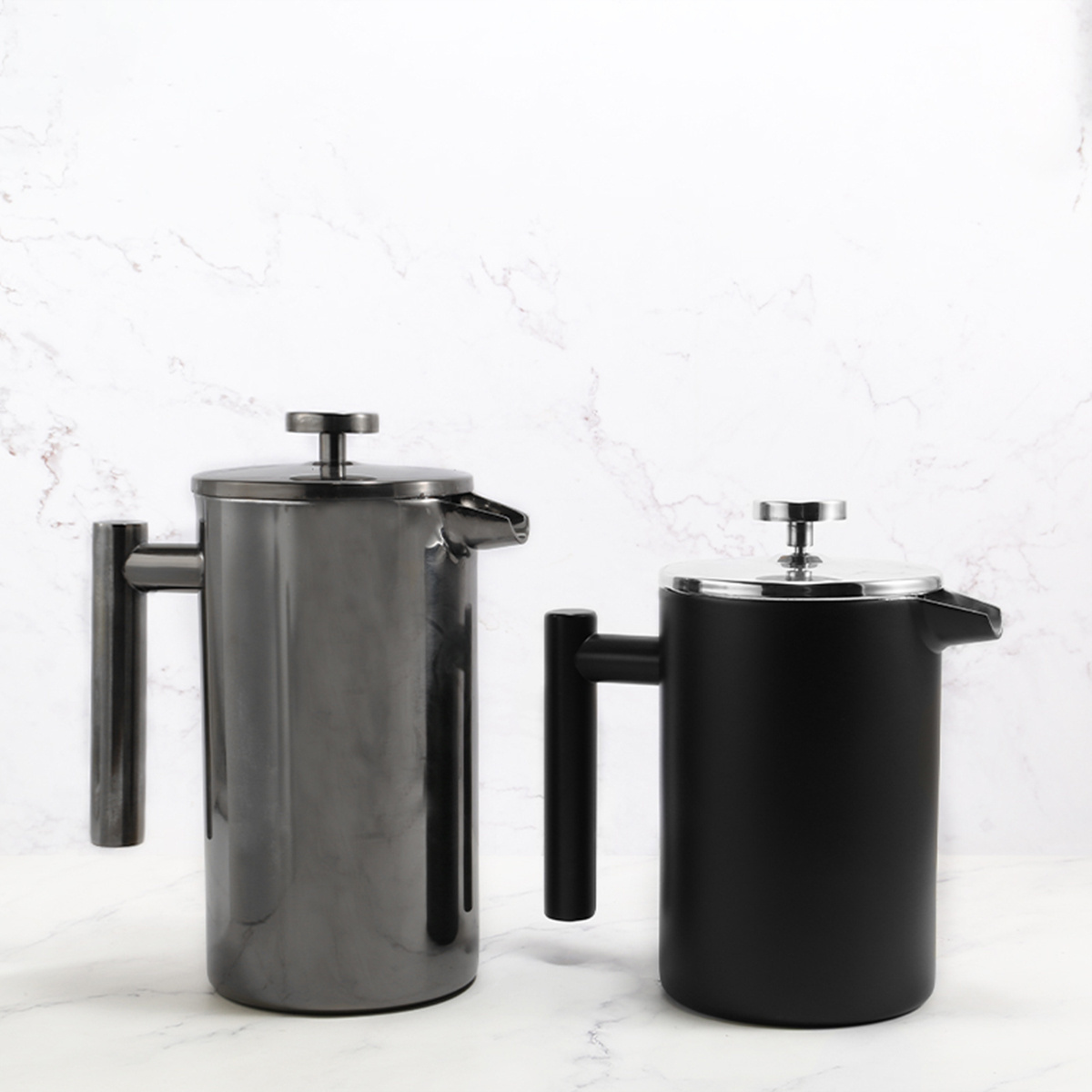 Hot Sell Cheap French Press Coffee Maker 350Ml600Ml800Ml1000Ml Double Wall Teapot Hand Brewed Coffee Press With Filter Screen