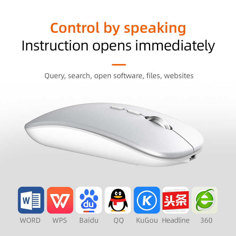 AI intelligent voice typing mouse silent office wireless 2.4G usb mouse smart ai voice mouse