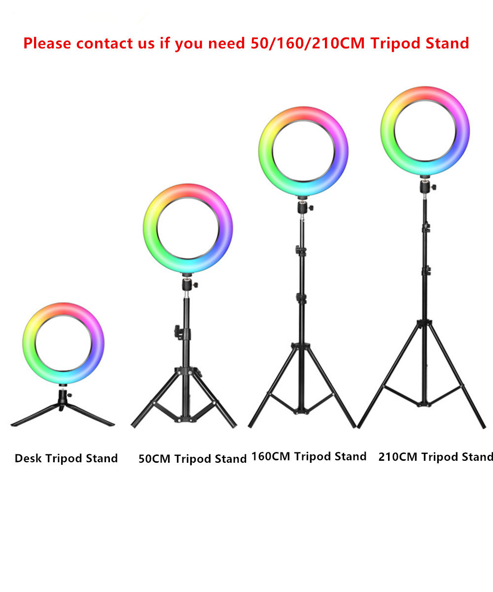 MJ33 13 inch RGB Ring Light Beauty Video Studio Photo selfie led ring flash light With Tripod Stand Remote Controller