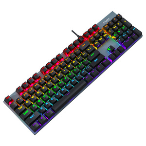 T17 colorful backlit gaming keyboard 104 keys running light rainbow RGB mechanical game keyboard