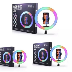 MJ33 13 inch RGB Ring Light Beauty Video Studio Photo selfie led ring flash light With Tripod Stand Remote Controller