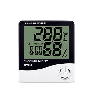 High quality Htc-1 Digital Max/min Thermometer  indoor thermohygrometer Higrometer Humidity Meter With Alarm Clock