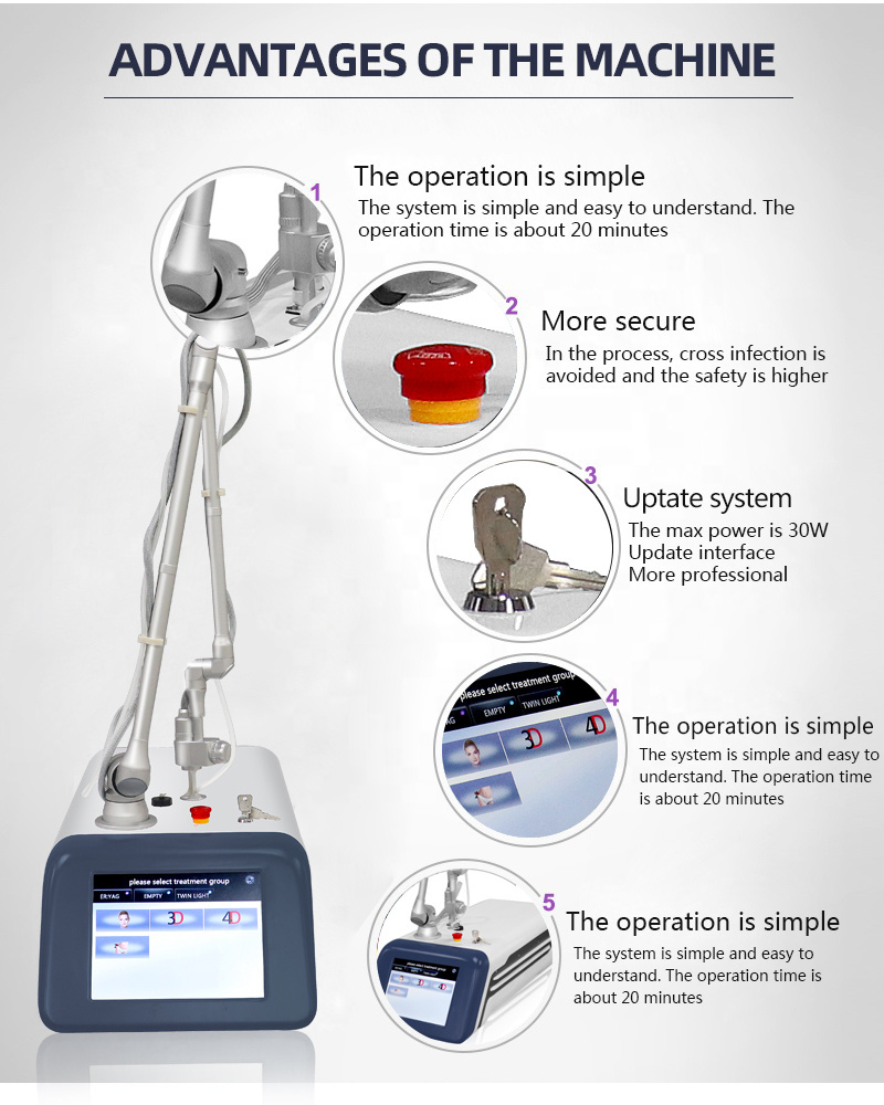 Portable co2 fractional laser machine newest co2 fractional surgical laser skin resurfacing co2 fractional laser machine