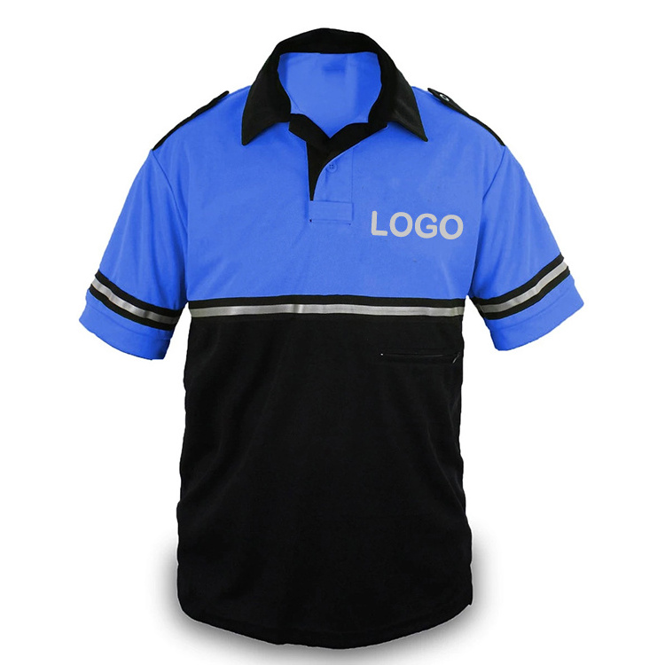 Custom Construction Work Wear Gi Vis Two Tone Security Company Uniforms Reflective T Shirt Safety Unisex Series Polo Shirt