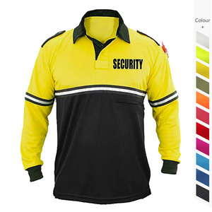 Custom Construction Work Wear Gi Vis Two Tone Security Company Uniforms Reflective T Shirt Safety Unisex Series Polo Shirt