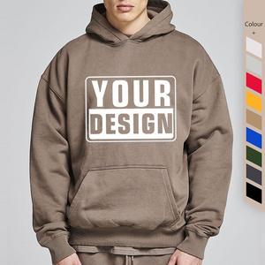 Custom 100% Cotton Fleece Inside Oem Printed Logo Plus Size Men Private Label Hoodies Heavyweight Plain Oversize Hoodie