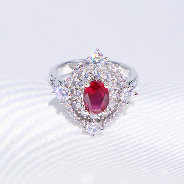 Fashion Jewelry rings Gifts Natural Ruby gemstones rings Engagement Valentines Day gift couple Rings