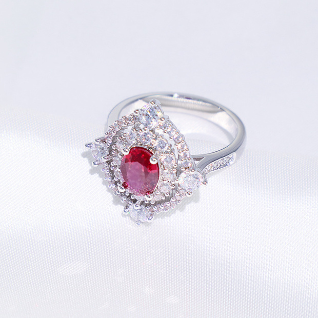 Fashion Jewelry rings Gifts Natural Ruby gemstones rings Engagement Valentines Day gift couple Rings