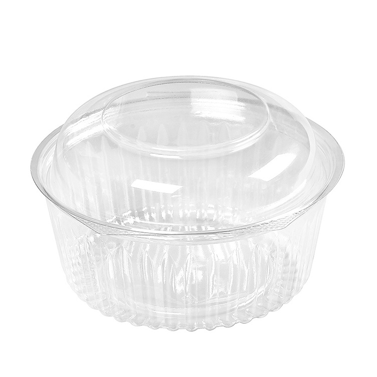 Fruit storage container plastic biodegradable food containers 32oz plastic salad bowl with lid