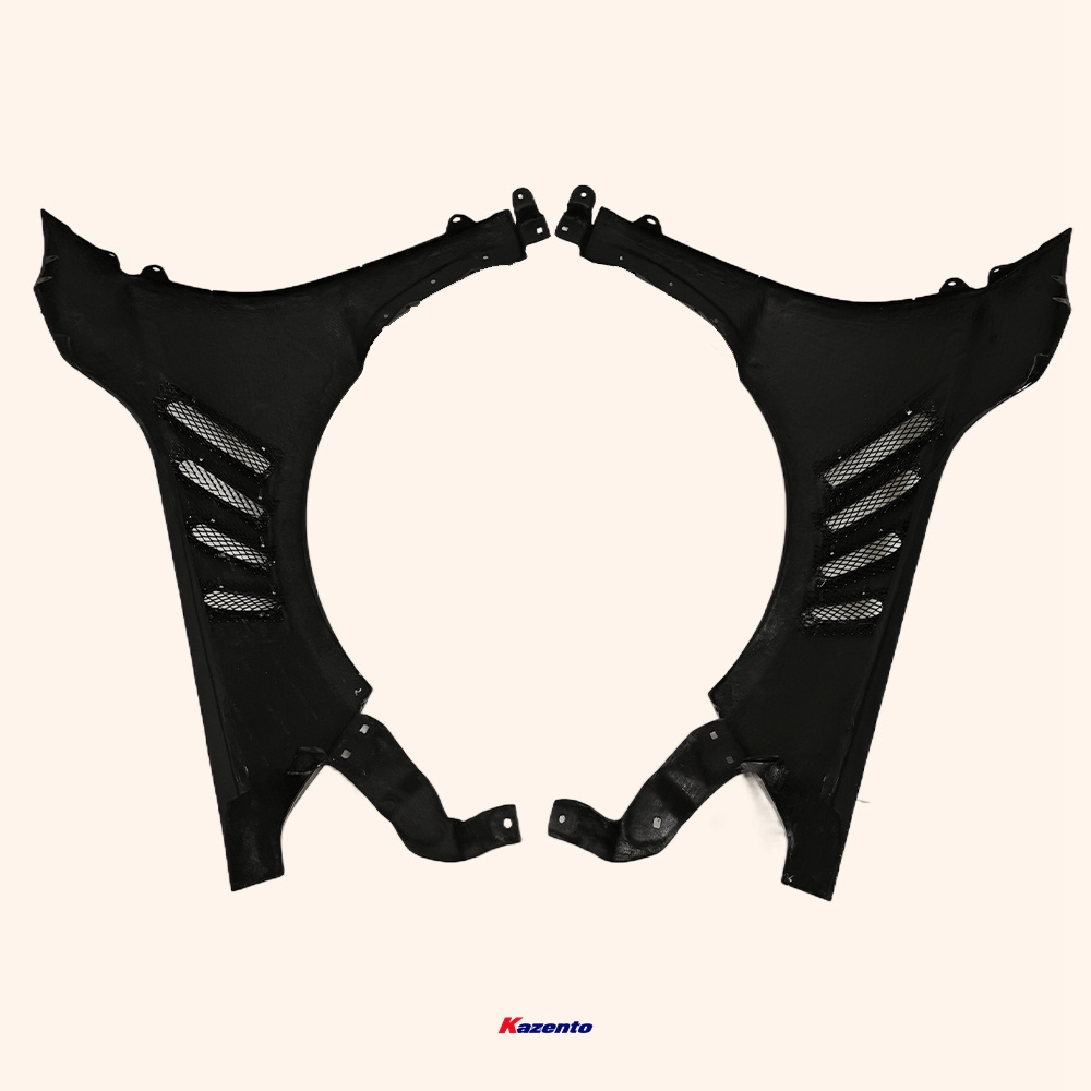 For Honda Civic Type R FL5 KZ Style Carbon Fiber Cooling Vented Front Fender 2pc