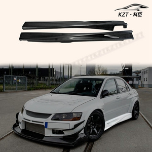 For Mitsubishi Evo 8 9 Vtx Cyber Evo  Side Skirt Fiber Glass