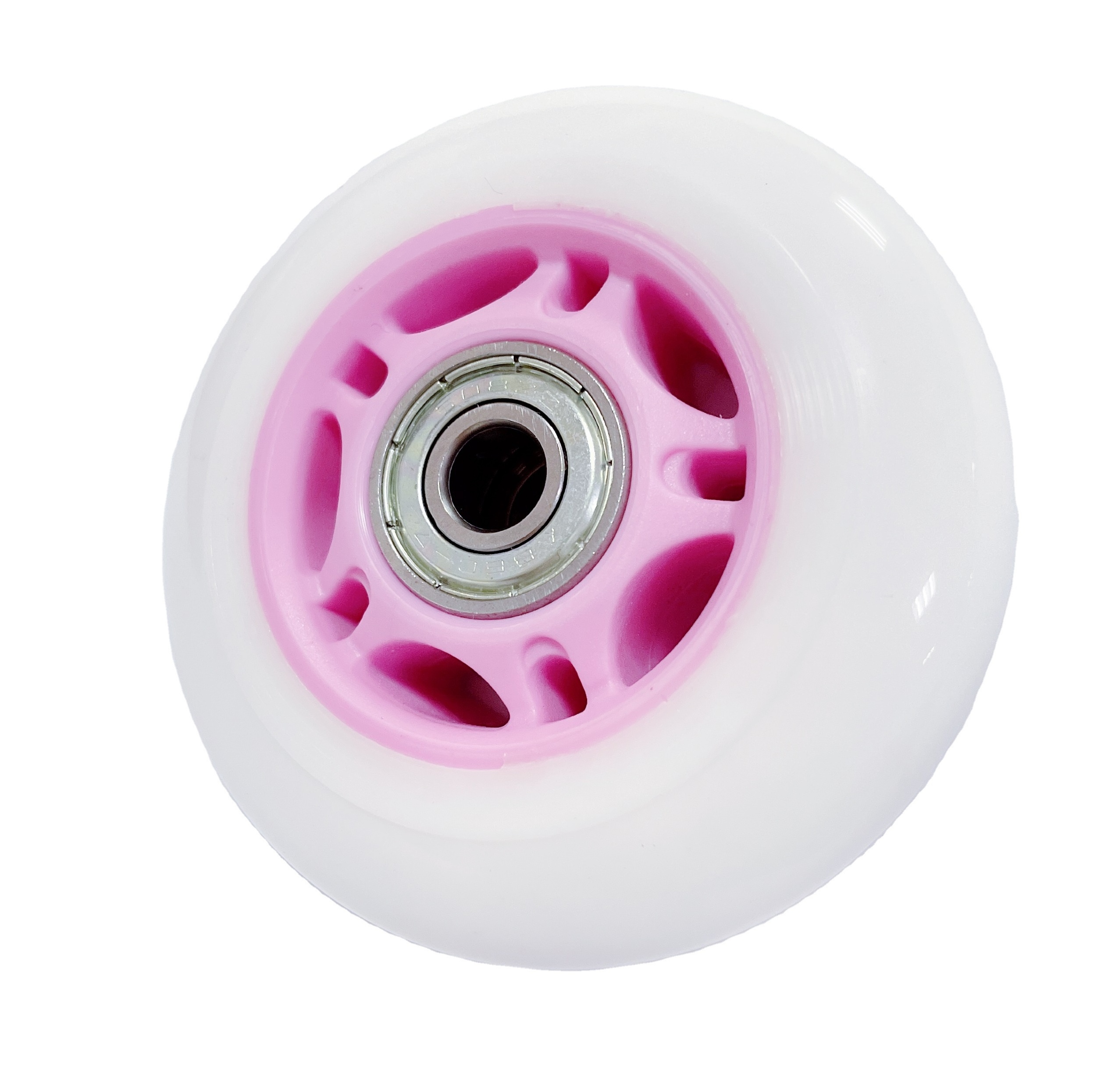 74 mm x 24 mm skate caster Wheels PU caster wheels for scooter/skateboard/inline hockey skate pink PP core w/608 bearing