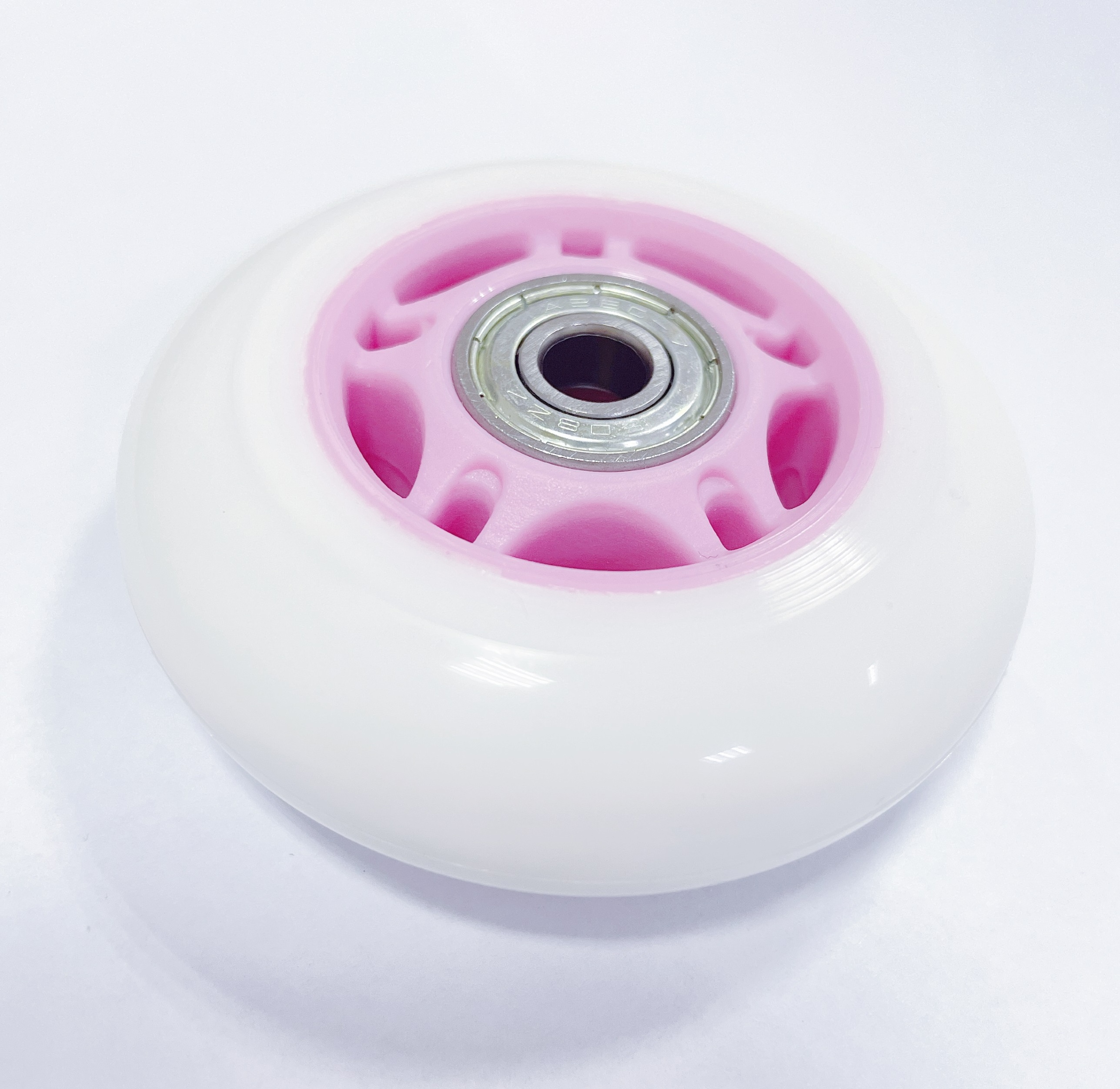 74 mm x 24 mm skate caster Wheels PU caster wheels for scooter/skateboard/inline hockey skate pink PP core w/608 bearing