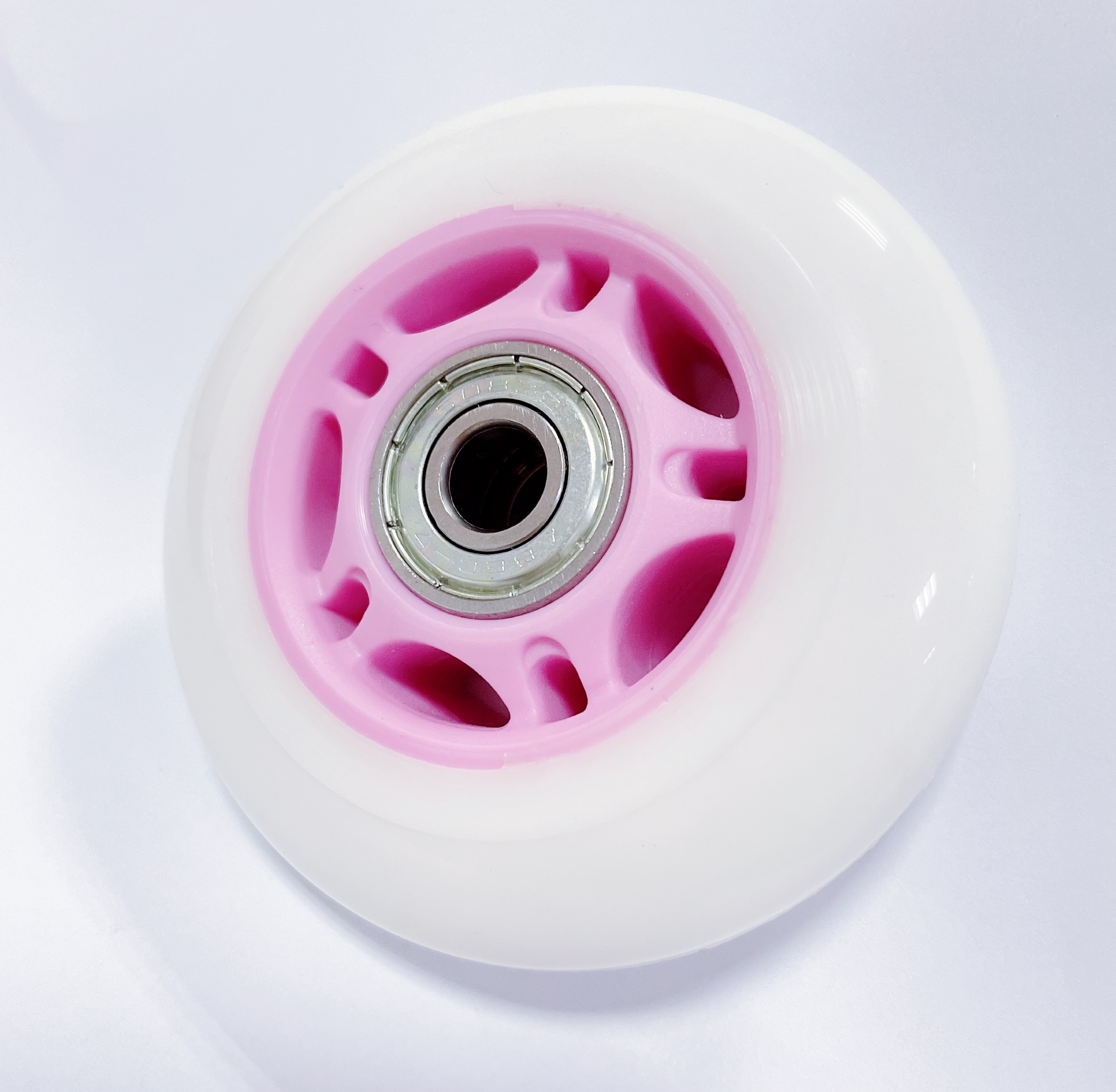 74 mm x 24 mm skate caster Wheels PU caster wheels for scooter/skateboard/inline hockey skate pink PP core w/608 bearing