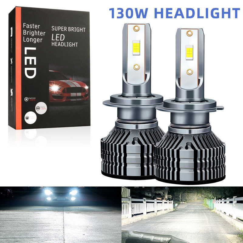 High Power 130W Super Bright 2PCS car Led Headlight bulbs 9012 9005 9006 h1 h3 h4 h11 h9 h8 h7 led headlights