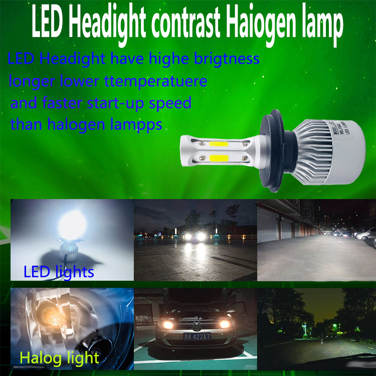 High-brightness Auto S2 Car LED Headlight Bulbs spotlight 9005 9006 H1 H11 H7 H4 Canbus Auto Led Fog Head Lights Bulb