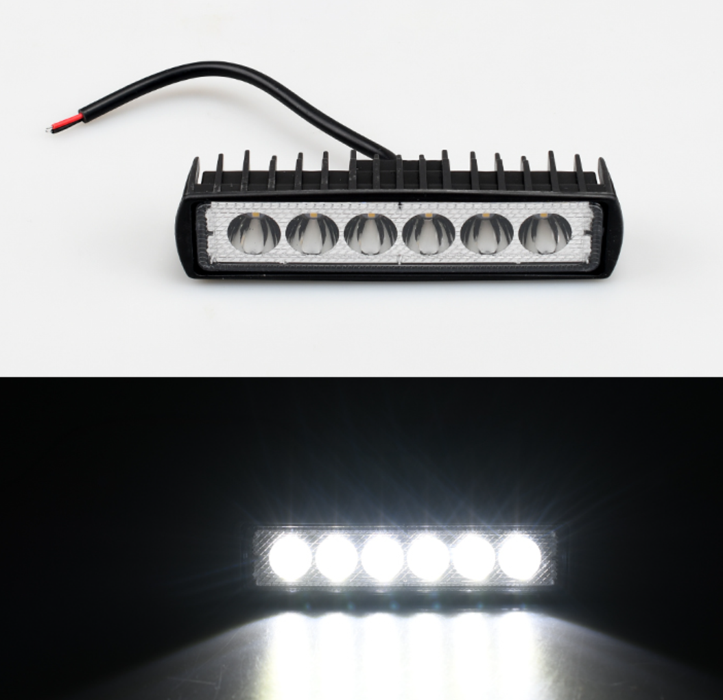 6LED 12V Car light bar 18w work light Spotlight 800LM work light 12v for Off-road AutoTruck Driving Fog Lamp headlight led bar