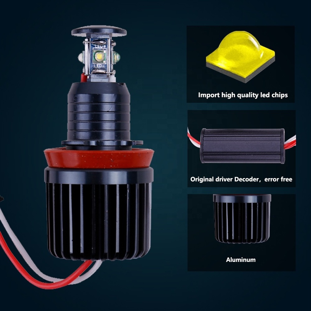 Auto Accessories 4-Side LED  Marker Lights Bulbs E60 E61 E63 E70 E71 E82 E90 E91 E92 E93 X5 X6 Z4 M3 Angel Eye H8 40W