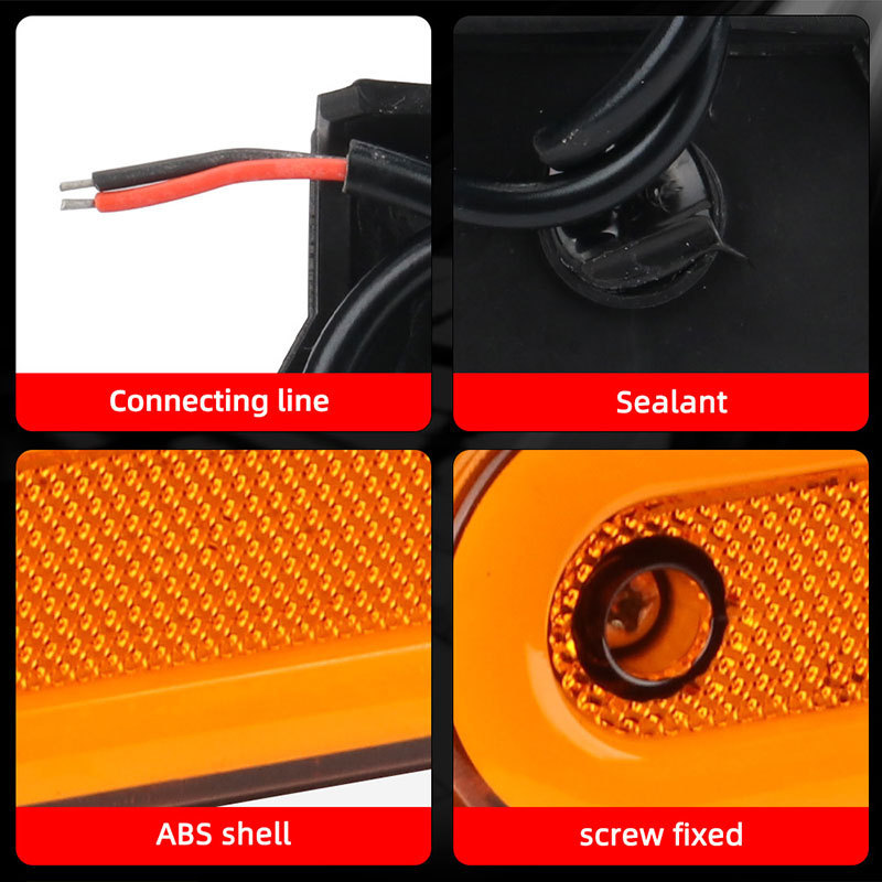 Truck Warning Light LED Trailer Camion yellow white red 24V LED Side Marker Truck Accesorios Parking Lights for Truck Parts