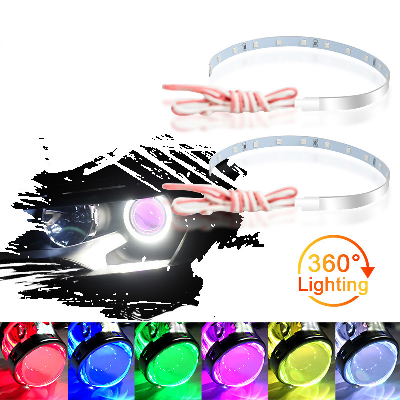 Motorcycle HID Xenon For Hella Q5 WST Degree SMD Led Light Devil Eyes For 3 2.5 Inch Car Headlight Projector Lens