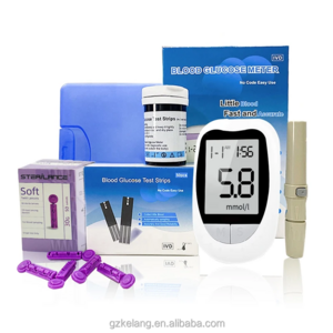 Wholesale Portable 1ul Small Blood Sample Digital Blood Glucose Monitoring System Smart Blood Glucose Meter Kit With Test Paper