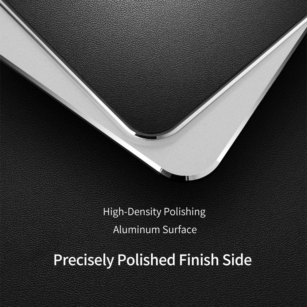 Hard Silver Metal Aluminum Mouse Pad Mat Smooth Magic Ultra Thin Double Side Mouse Mat Waterproof Fast and Accurate Control