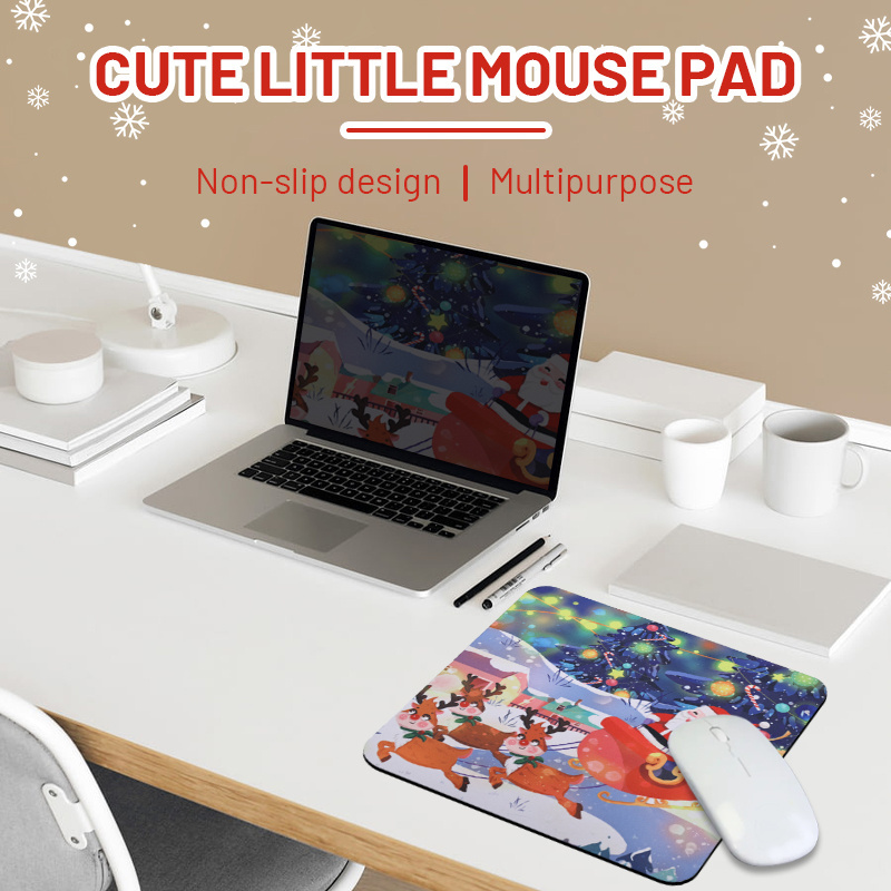 Cartoon Cloth Seaming Mouse Pad Christmas Cute Unique Rubber Anti-Slip Waterproof Mouse Pads for Student Party Office