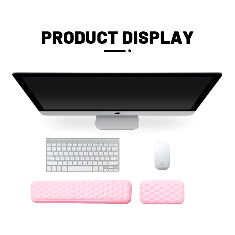 Keyboard Pad Set Memory Foam for Office Computer Laptop Easy Typing Pain Relief Keyboard Wrist Rest