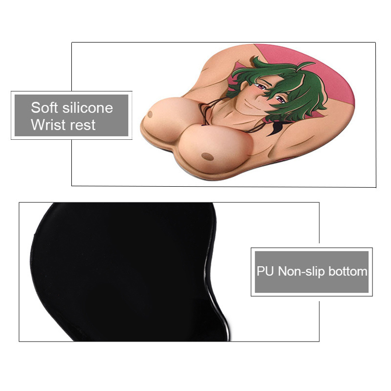 mousepads wholesale custom logo ergonomic  mouse pad 3d anime gel