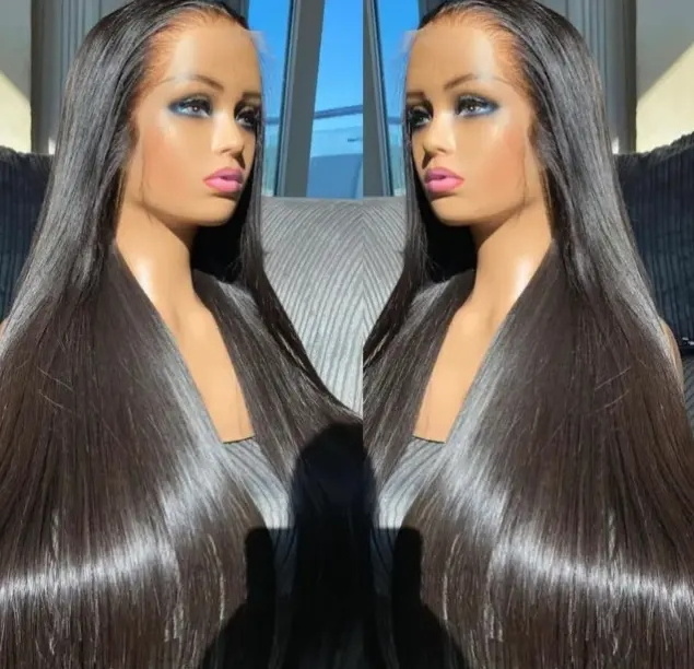 Cheap Raw Brazilian Glueless Full Lace Wigs Human Hair Lace Front Wigs For Black Women Bone Straight Full Hd Lace Frontal Wigs