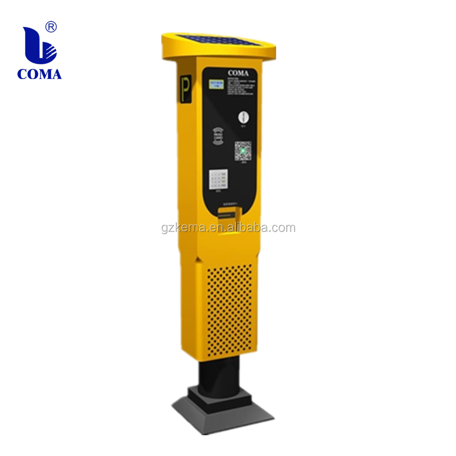 Solar power on street autopay station pay and display parking machine