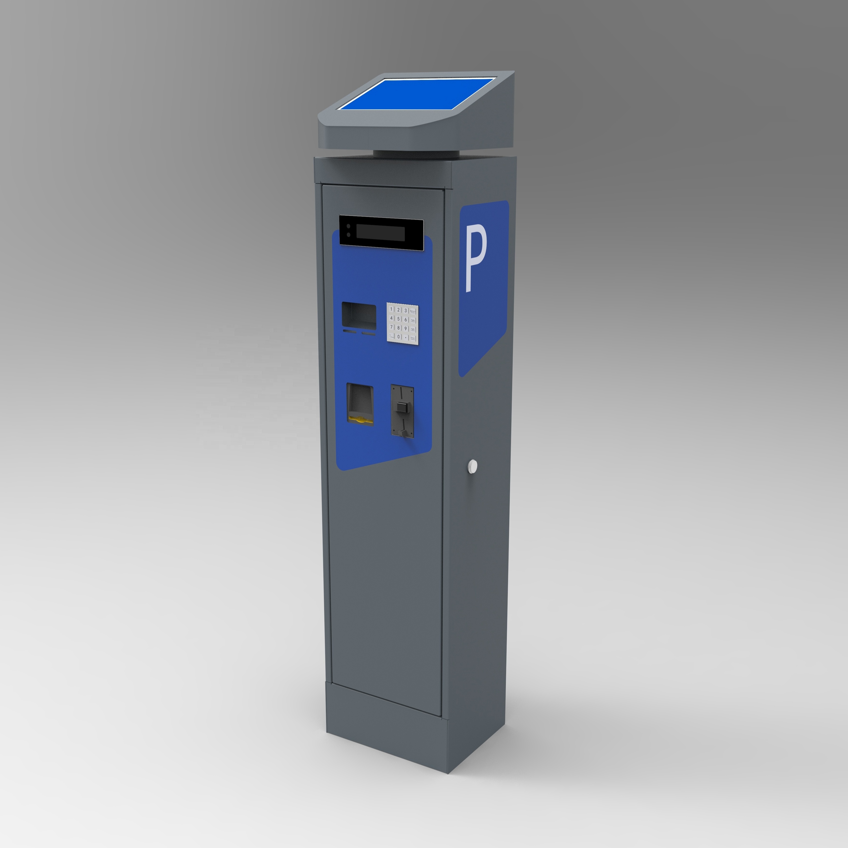 On-street ticket intelligent parking meter auto payment machine for unattended street parking