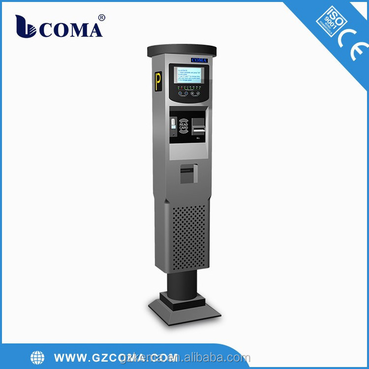 On-street ticket intelligent parking meter auto payment machine for unattended street parking