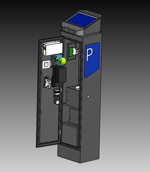 On-street ticket intelligent parking meter auto payment machine for unattended street parking