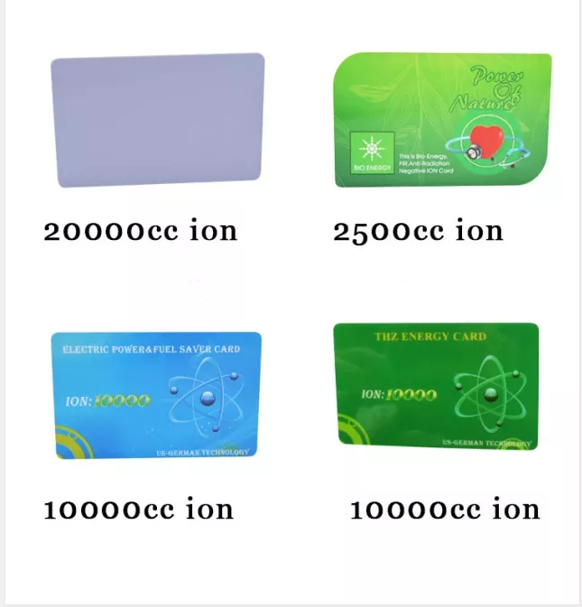 High 10000- 20000 negative ions card bio energy powerful home electricity power energy saving card with terahertz chip